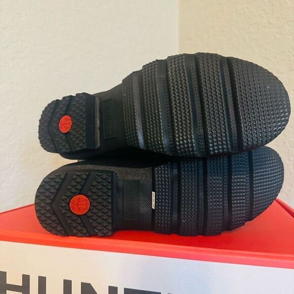 HUNTER Original Short Waterproof Rain Boot, Rubber Black, Size 10, NWT - Picture 12 of 17
